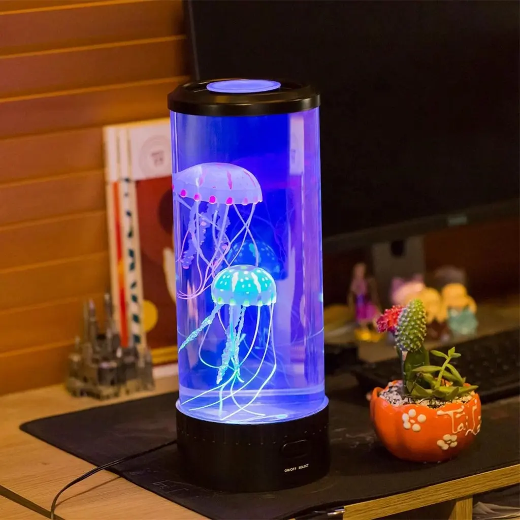 LED Creative Jellyfish Lamp Color Changing Night Light Lighting Decoration Jellyfish Table Lamp