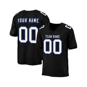 Mejor Precio Poliéster Número Personalizado Deporte Mejor Moda Hombres Entrenamiento Jersey Fútbol Americano Malla Fútbol Americano Jersey