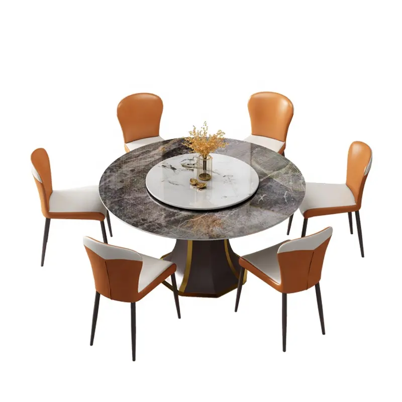 china new design 1.5m round marble top dining table
