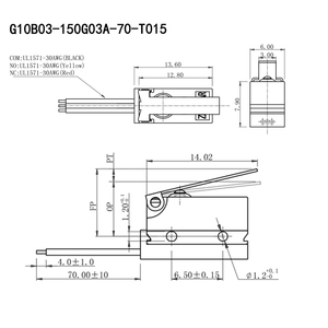Công Tắc Vi Mạch Hành Động Chống Nước Gắn Kín IP67 G10B 12V 24V 30VDC Công Tắc Giới Hạn Siêu Nhỏ Điện Áp Thấp - Product Image 2