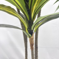 Plante artificielle Dracaena de 120 cm, multi-tiges, feuilles imitation feuille de palmier, pour hôtel, hall, café, bureau, réception, décoration intérieure