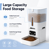 Distributeur automatique intelligent de nourriture pour animaux de compagnie avec caméra, contrôle via l'application Tuya, 7L, alimenté par batterie, moderne, portable, programmable, pour chats et chiens