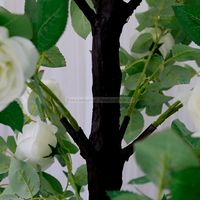Luckygoods Dekorative Blumenbäume Hochzeitstisch Grüner Baum Tischdekoration Innen/Außen Kugelförmige Weihnachtsbäume Deko