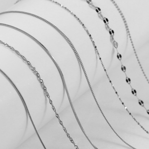Collar de Plata 925 CANNER, Cadena de Ondas de Agua, Cadena de Hueso de Serpiente, Cadena de Cuentas Cruzadas, 18 Pulgadas, Varios Tipos, Collar de Cadenas Múltiples - Product Image 5