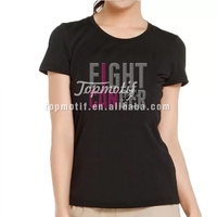 Fourniture d'usine Breast Hope Flight Cancer Crystal Bling Rhinestone Hotfix Transferts de chaleur