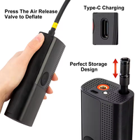 Gonfleur de pneus de voiture électrique portable 12v 120psi Pompe à air rechargeable pour voiture Gonfleur numérique Affichage LCD Pompe à air