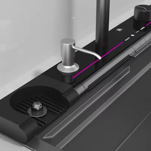 Fregadero de Cocina Multifuncional de Acero Inoxidable 304 con Estilo Cascada y Grifos de Agua Fría y Caliente, Apto para la Cocina - Product Image 5