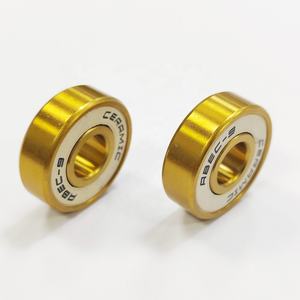 Custom Logo Skateboard Lagers Abec 9 11 Hoge Snelheid <span class=keywords><strong>608</strong></span> Goud Titanium Hybride Keramische Bal Skate Diepe Groef Kogellager - Product Image 1