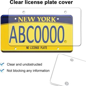RTS ODM/OEM PC Material American <span class=keywords><strong>License</strong></span> <span class=keywords><strong>Protection</strong></span> Irrompible Flat Car Clear <span class=keywords><strong>License</strong></span> <span class=keywords><strong>Plate</strong></span> Cover - Product Image 4