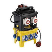 CANGO IP67 12 Kotak Stopkontak Portabel Tahan Air 3 Lubang Tersembunyi Kuning/Hitam/Biru