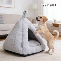 YANGYANGPET Kunstfell-Hundebett aus Kaninchenimitat, Komfortables Höhlenbett, Solides Modernes Luxus-Hundebett
