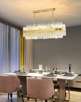 Lustre rond en cristal de luxe moderne, style français, restaurant, lampe suspendue à LED, salon, salle à manger, chambre à coucher