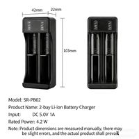 Pengisi Daya Baterai Lithium 18650 & 14500 dengan Kompartemen Pegas yang Dapat Diperpanjang Buatan Guangdong
