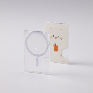 [pluslook] Portefeuille magnétique avec fente pour cartes Magsafe, avec support d'anneau durable pour iPhone MagSafe, angle de vision facile - Product Image 2