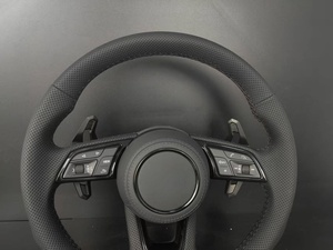 พวงมาลัยหนัง RS สำหรับ <span class=keywords><strong>Audi</strong></span> A3/A4/<span class=keywords><strong>A5</strong></span>/A6/A7/Q3/Q5/Q7/S6/S8/TT/R8 พร้อมแป้นเปลี่ยนเกียร์แบบมัลติฟังก์ชั่น - Product Image 3