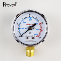 Alat Ukur Industri 0.16 25 31.5 40 MPa 3500 4000 psi Manometer Pengukur Tekanan Gas Udara untuk Regulator