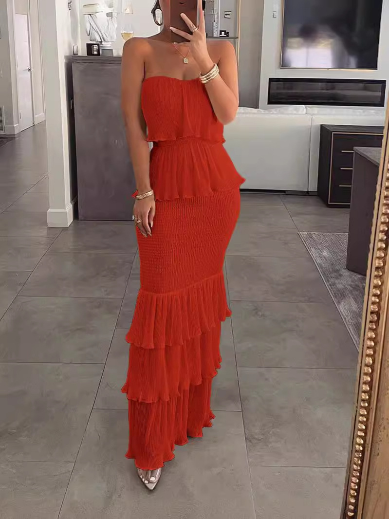 satin maxi dress ivory Women's Royal Entrance Satin Maxi Dress With Rhinestone Detail in Ivory