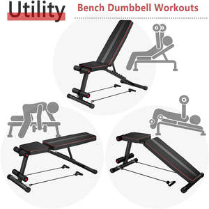 Panca per Manubri Regolabile per Uso Domestico, Panca per Addominali e Pettorali, Panca per Sollevamento Pesi - Product Image 3