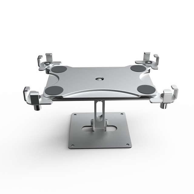 Adjustable Rotating Base Lock Anti-Theft Folding Wall-mounted Aluminum Alloy Universal Tablet Stand for 9.7 to 13 Inch