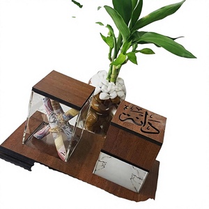Elegante Quemador de Incienso para Ramadán con Incrustaciones de Anís Estrellado, Frasco Acrílico Ecológico, Uso Religioso, Madera de Sándalo, Regalo de Ramadán, Nombres Árabes - Product Image 1