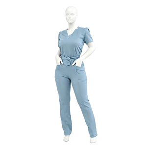 Women Summer Short Sleeved Straight Leg Pants With Bow Tie Hospital Dental Clinic Nurse <b>Hand</b> <b>Scrub</b> Unif - Product Image 6