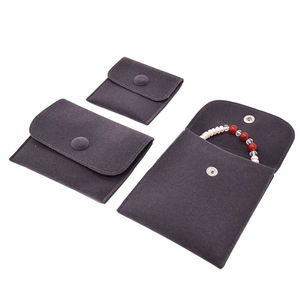 Petit <span class=keywords><strong>sac</strong></span> à main en velours souple, flanelle, à pression, pour emballage de bijoux, boîte poboules, nouvelle collection - Product Image 2