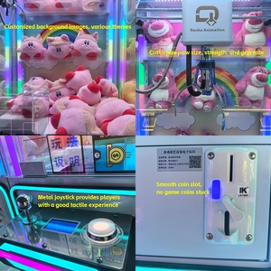 Özel pembe jetonlu oyunlar süper Mini pençe makine oyuncak vinç makinesi Mini vinç pençesi makine eğlence satılık