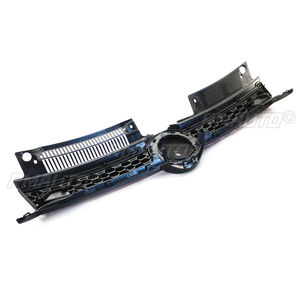 Grille centrale de pare-chocs avant style GTI pour Volkswagen Golf 6 MK6 2009 - 2013, grille supérieure en nid d'abeille, grilles de course avant - Product Image 6