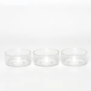 Factory Outlet Wholesale Polycarbonate Clear Plastic Tea Light Candle Cups For Christmas