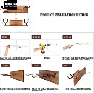Soporte <span class=keywords><strong>de</strong></span> Pared Multifuncional para <span class=keywords><strong>Guitarra</strong></span> <span class=keywords><strong>de</strong></span> Madera Sólida Jingying 2026, Nuevo <span class=keywords><strong>de</strong></span> Fábrica, con Múltiples Estantes <span class=keywords><strong>de</strong></span> Almacenamiento para Piezas y Accesorios - Product Image 5