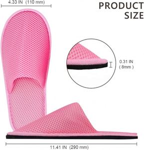 Chaussons d'été de luxe réutilisables en tissu maillé, confortables, respirants, lavables, jetables pour hôtel et spa, colorés, taille moyenne - Product Image 2