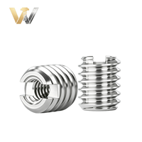 Custom Stainless Steel Inch Thread Inserts ISO Standard Inside and Outside Threaded Bushing Screw Fully Threaded Right Hand