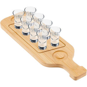Bandeja de madera duradera y resistente para chupitos de <span class=keywords><strong>tequila</strong></span> con borde de sal, apta para servicio prolongado, para cerveza Foster's de <span class=keywords><strong>España</strong></span> - Product Image 1