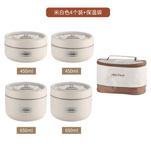 جديد تصنيع المعدات الأصلية الفولاذ المقاوم للصدأ تخزين المطبخ الميكروويف ترمس الغذاء بينو مربع حاوية مع غطاء وحقيبة للوجبات المدرسية - Product Image 5