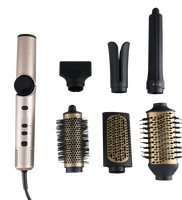Sèche-cheveux professionnel 6 en 1, sèche-cheveux haute vitesse, sèche-cheveux ionique, brosse sèche-cheveux 6 en 1, outils de coiffage ionique à air chaud pliables