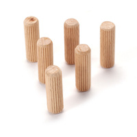 Varilla de madera de tamaño completo, redonda, natural, de haya, macramé, bambú o de madera para manualidades personalizadas, decoración de pared, modelismo