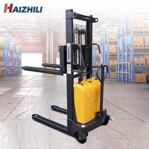 Venta al por mayor de fábrica, equipo de manipulación de materiales, 1 tonelada, 3m, apilador automático semieléctrico, carretilla elevadora, apilador manual - Product Image 2