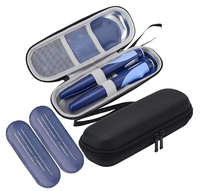 Sac isotherme portable en EVA noir imperméable avec fermeture éclair pour insuline et étui pour stylo à peptides pour diabétiques IC-008 20*7*5CM