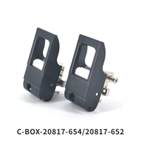 ZSTC C-BOX. . Poignée d'insertion/extraction type IET, levier noir, bouton gris, bas, 100 pièces 20817-653