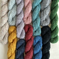 Fil à tricoter Lotus Yarns Baroque en coton, soie et lin mélangés, 50g, doux, antistatique, écologique, pour le tricot à la main, le crochet, le tissage et les travaux manuels