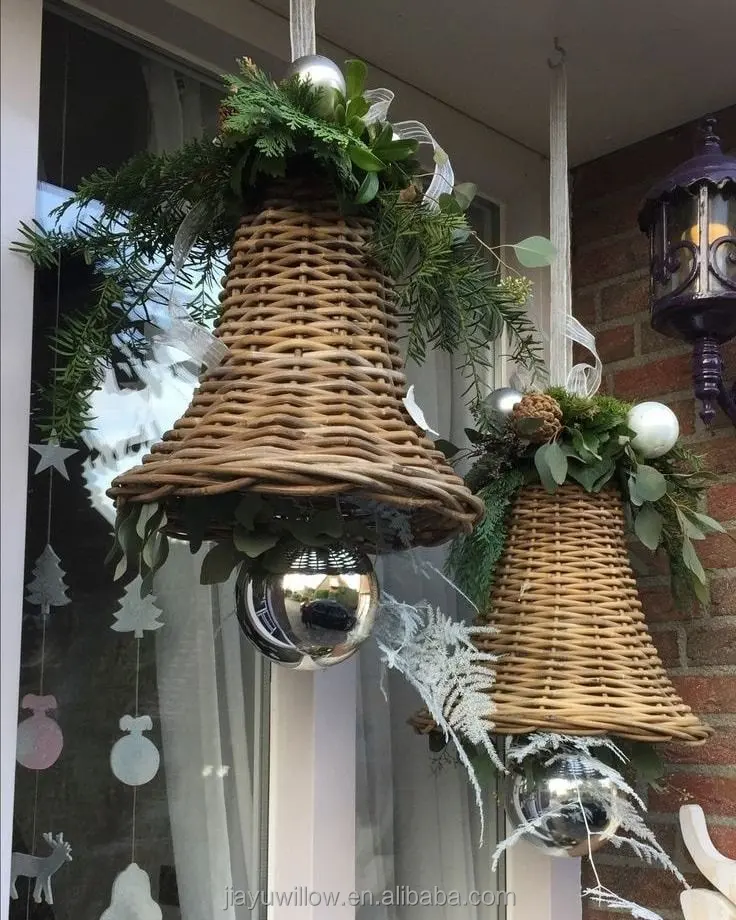 JY Weihnachtsbaum hängende Glocken luxus Weihnachtsschmuck Glocken-Schmuck Rattan Weihnachtsglocken-Dekorationen