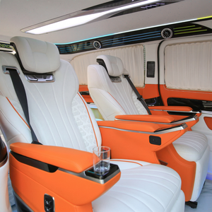 Modification de fourgonnette d'affaires Benz <span class=keywords><strong>VITO</strong></span> <span class=keywords><strong>VIP</strong></span>, design intérieur de luxe, sièges capitaine, toit étoilé, aménagement intérieur de voiture - Product Image 4