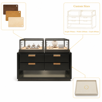 Comptoir de présentation de bijoux personnalisé avec éclairage LED et vitrine en verre pour boutique de bijoux de marque, distributeur et design d'intérieur