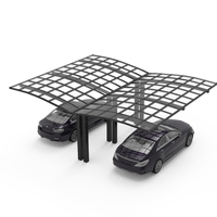 Abri de voiture en aluminium en forme de Y personnalisé, avec panneau de toiture en polycarbonate imperméable, abri extérieur pour villa et maison individuelle
