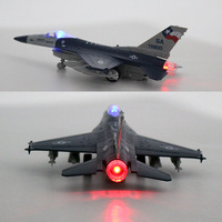 Moulé sous pression 1:64 alliage chasseur F16 modèle son et lumière Pullback Aviation avion militaire jouet modèle affichage métal modèle militaire