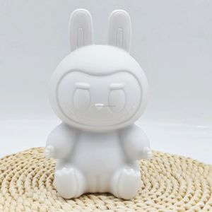 Artecho tokoh putih artcact Labubu untuk lukisan cairan, aliran perlengkapan seni akrilik, boneka permukaan buram tinggi 18cm - Product Image 1