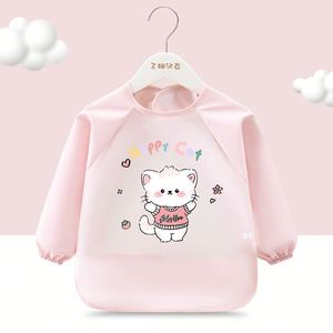 Bavoirs imperméables pour bébé avec fermeture à boucle et poche pour récupérer les restes de nourriture, bavoir d'alimentation pour bébé en EVA facile à nettoyer pour les nourrissons et les tout-petits - Product Image 2