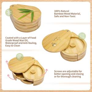 Organizador de Bar de Bambú de 3 Niveles para Cocina, Bodas, Fiestas, Pub, Herramienta para Decorar Vasos con Caja de Sal y Condimentos para Bartender - Product Image 4