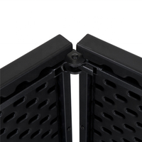 Table Pliante Rectangulaire en Plastique HDPE Robuste Noir 240 cm (8 pieds) avec Pliage Central pour Ordinateur Portable et Fêtes, Vente en Gros