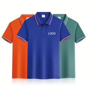 เสื้อกอล์ฟปักโลโก้ตามสั่ง คอเสื้อสองสี พิมพ์ลาย แขนสั้น ระบายอากาศ แห้งเร็ว ซับเหงื่อ ชุดลำลอง - Product Image 1